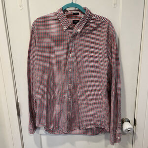 J. Crew Shirt Mens XL Slim FIt Button Down Check Long Sleeve Casual Pocket